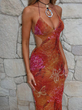 Esmeralda Maxi Dress Golden Crystal